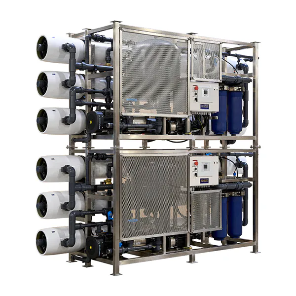 Reverse osmosis system for waterworks and district heating